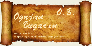 Ognjan Bugarin vizit kartica
